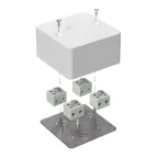 Коробка огнестойкая для кабель-канала 40-0460-FR6.0-8 Е15-Е120 85х85х45