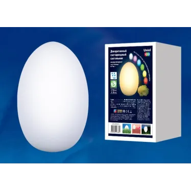 Светильник декоративный светодиодный ''Яйцо''. Аккумуляторный (в/к). 14х19см. RGB свет. ULG-R003 019/RGB IP54 EGG