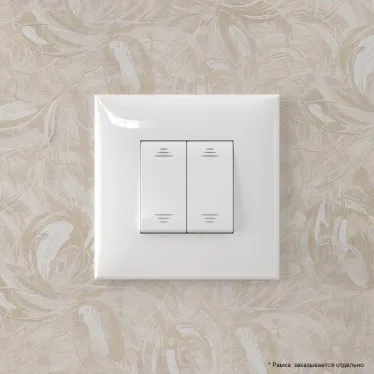 Avanti Инвертор двухклавишный в стену Белое облако(Переключатель сх. 7+7)