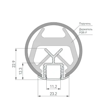 Профиль KLUS-POR-F-1000 ANOD (Arlight, Алюминий)