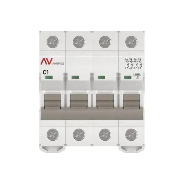 Выключатель автоматический AV-10 4P 1A (C) 10kA AVERES