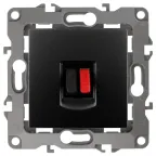 Розетка аудио, Эра12, антрацит, 12-3111-05