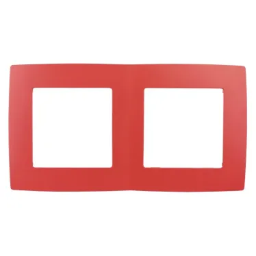 Рамка на 2 поста, Эра12, красный, 12-5002-23