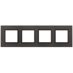 Рамка на 4 поста, стекло, Эра Elegance, серый+антр, 14-5104-32