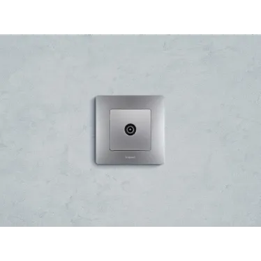 ETIKA Розетка телевизионная TV проходная 15дБ алюминий