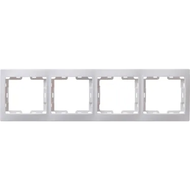 КВАРТА Рамка горизонтальная белая 4 поста