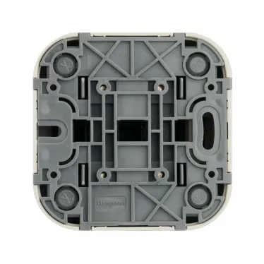 Quteo Выключатель двухклавишный наружный бежевый 10А