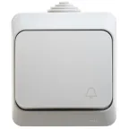 ЭТЮД Выключатель одноклавишный наружный IP44 серый
