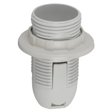 Патрон Е14 с кольцом, пластик, белый (x50) (50/400/14400)