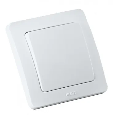 Переключатель одноклавишный скрытый белый 10А