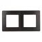 Рамка для розеток и выключателей Серия 12 12-5102-05 на 2 поста, Сатин, антрацит