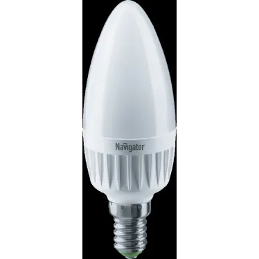 Лампа светодиодная LED 7вт E14 белый матовая свеча