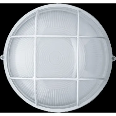Светильник НПП-100w термостойкий круглый с решеткой IP54 белый