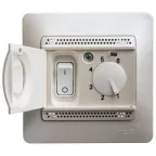 GLOSSA термостат электрон.теплого пола с датчиком,от+5до+50°C,10A, перламутровый