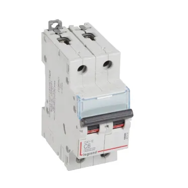 Выключатель автоматический двухполюсный 6А C DX3-E 6кА