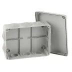 Коробка распаячная открытой установки КОР 150х110х70мм на винтах 10 гермовводов IP55 (30/540)