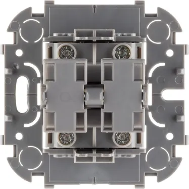 Quteo Выключатель двухклавишный наружный белый 10А