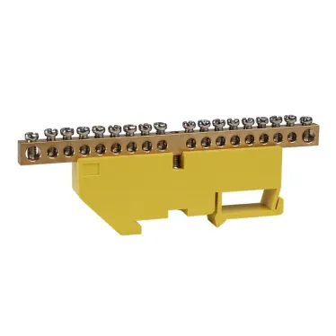 Шина нулевая с изолятором OptiKit BB-D-PE-DIN-18-6х9-желтый