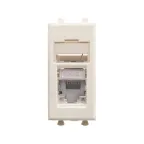 Компьютерная розетка ''Ванильная дымка'' ''Avanti'' RJ-45 модульная, кат. 6 экран, 1 мод