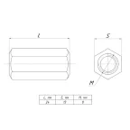 Гайка соединительная М8
