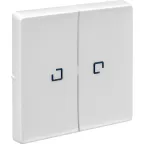 Valena LIFE Лицевая панель для выключателя двухклавишного с подсветкой Белая