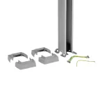 Snap-On колонна алюминиевая с крышкой из алюминия 1 секция 2,77 метра, с возможностью увеличения высоты колонны до 4,05 метра, цвет алюминий