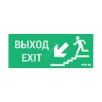 Пиктограмма (Наклейка) Выход / Лестница Вниз / Фигура для аварийно-эвакуационного светильника IP20 | V5-EM01-60.001.025 | VARTON