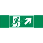 Пиктограмма (наклейка) "ФИГУРА / СТРЕЛКА ВПРАВО ВВЕРХ" 310х90мм для аварийно-эвакуационного Свет-к а Basic IP65 | V5-EM02-60.002.023 | VARTON