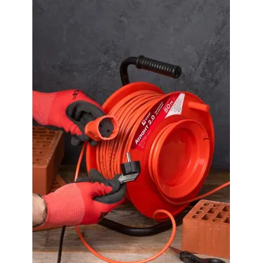 Удлинитель на катушке ''Атлант 2.0'' 1 гнездо 50м без заземления ПВС 2*1 10А/2,2кВт PROxima