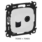 Valena ALLURE Лицевая панель розетки TV-RJ45 Белая