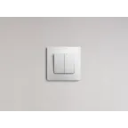 ETIKA Выключатель двухклавишный белый на безвинтовые зажимы 10АХ