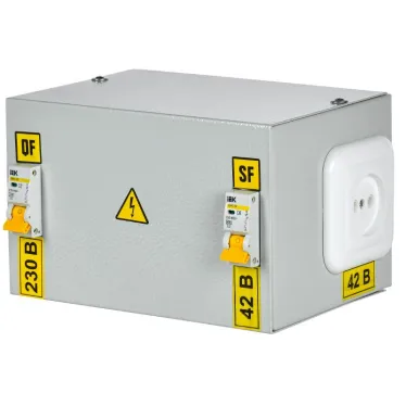 Ящик с понижающим трансформатором ЯТП-230/42/0.25 IP30 с автоматами УХЛ4