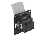 Avanti Розетка с крышкой в стену 2P+E с з/ш Закаленная сталь