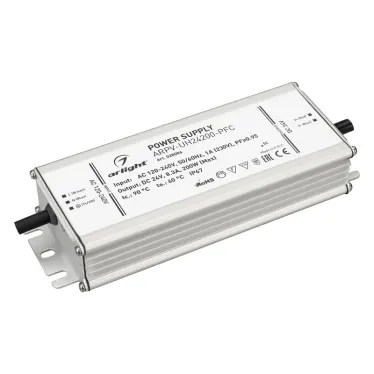 Блок питания ARPV-UH24200-PFC (24V, 8.3A, 200W) (ARL, IP67 Металл, 7 лет)