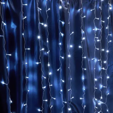 Гирлянда занавес LED 5000К эффект стробов 2х2м IP44