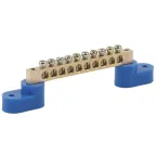 Шина N ноль на двух угловых изол ШНИ-6х9-10-У2-синий