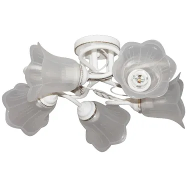 Светильник Бонни 151 бел.зол. (плафон П0472) НПБ 01-5х60-153 Е27 ИУ