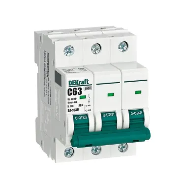 Выключатель автоматический без теплозащиты 3P 63А х-ка C 6кА ВА-103M