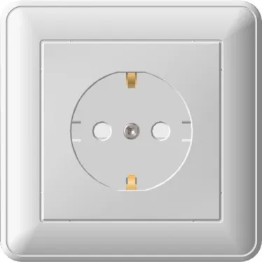 W59 Розетка скрытая с заземлением бежевая