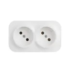 Quteo розетка двойная без заземления без шторок 16 A 250 В IP 20 Белая