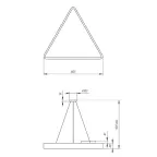 Светильник светодиодный Geometria Delta SPO-152-B-40K-048 48Вт 4000К 3500Лм IP40 800*800*80 черный подвесной