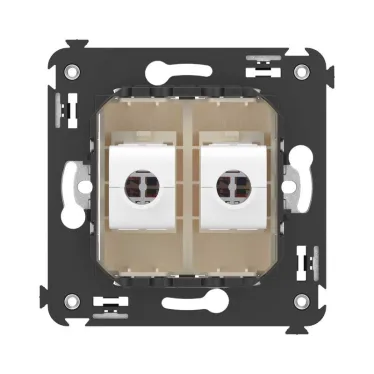 Avanti Компьютерная розетка RJ-45 без шторки в стену, кат.5е двойная, Ванильная дымка
