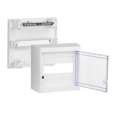 Щит распределительный навесной ЩРН-п-8 пластиковый, прозрачная дверь