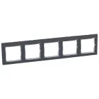 VALENA Рамка 5 постов горизонтальная ноктюрн/серебро