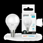 Лампа светодиодная LED 6 Вт 450 лм 4100К шар P45 нейтральный E14 AC 220В Elementary Gauss