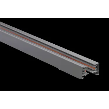 Шинопровод серый 2м с токоподводом и заглушкой Jazzway