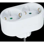 Тройник на 2 гнезда с заземлением 94 670 NAD-L-2E-C-WH