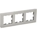 BRITE Рамка 3 поста РУ-3-2-БрД стекло дымчатый