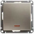 W59 Переключатель одноклавишный с подсв. 10АХ, механизм, шампань