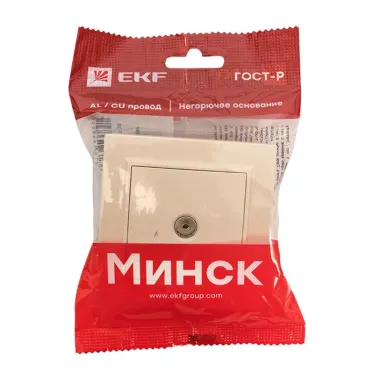 Розетка TV одноместная СП бежевый 75Ом 5-862МГц Минск